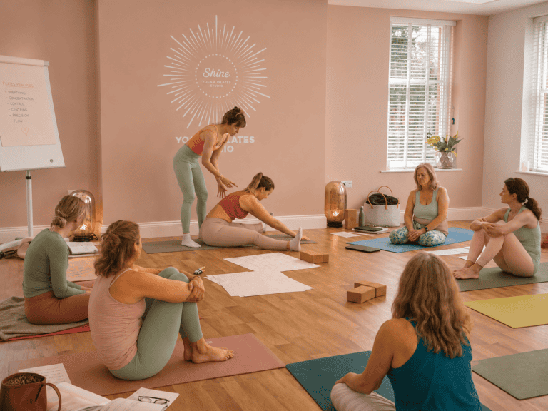 Group of people attending the Pilates Teacher Training Course at shine At The Hollies
