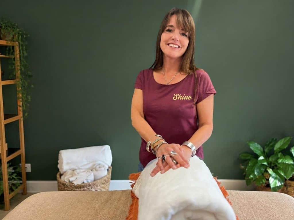 Dawn beautician at Shine Beauty and Massage at Shine at the hollies wellbeing centre